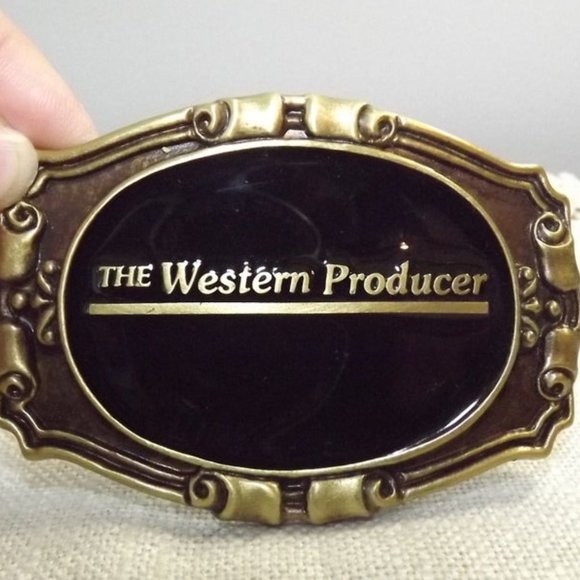 Vintage Western Producer Newspaper Belt Buckle - Picture 2 of 8